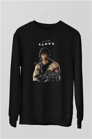 Rambo Siyah Unisex Sweatshirt