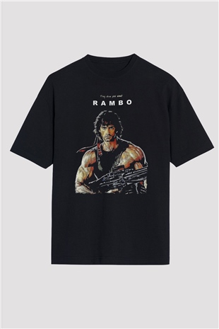 Rambo Siyah Oversize Tişört Oversize T-shirt