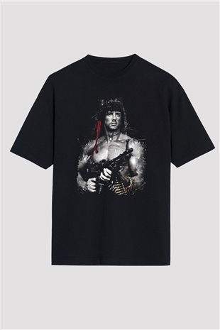 Rambo Siyah Oversize Tişört Oversize T-shirt