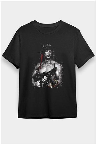 Rambo Siyah Unisex Tişört T-Shirt