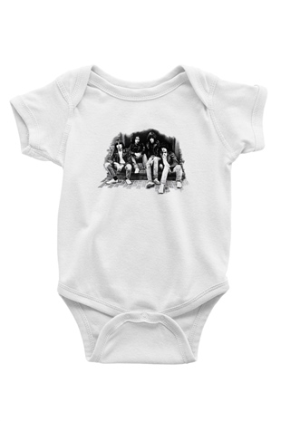 Ramones Baskılı Beyaz Unisex Bebek Body - Zıbın
