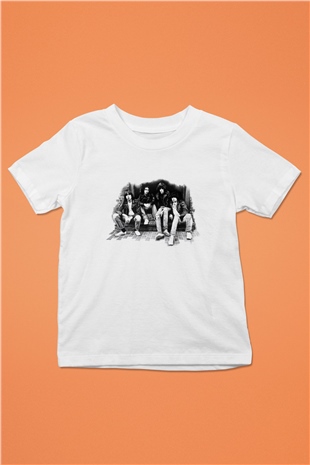 Ramones Baskılı Beyaz Unisex Çocuk Tişört