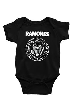 Ramones Baskılı Siyah Bebek Body - Zıbın