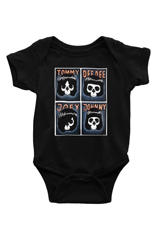 Ramones Baskılı Siyah Bebek Body - Zıbın