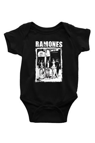 Ramones Baskılı Siyah Bebek Body - Zıbın