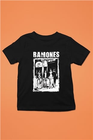 Ramones Baskılı Siyah Unisex Çocuk Tişört