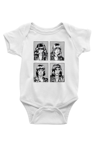 Ramones Beyaz Bebek Body - Zıbın