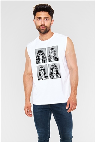 Ramones Beyaz Unisex Kolsuz Tişört