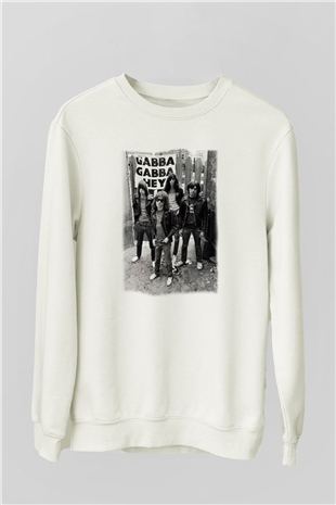 Ramones Beyaz Unisex Sweatshirt