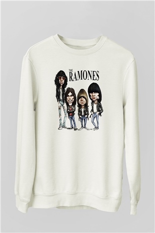 Ramones Beyaz Unisex Sweatshirt