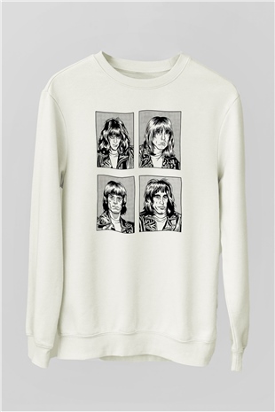 Ramones Beyaz Unisex Sweatshirt