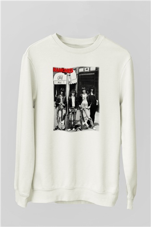 Ramones Beyaz Unisex Sweatshirt