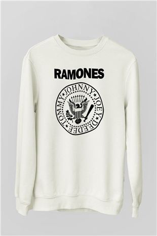 Ramones Beyaz Unisex Sweatshirt