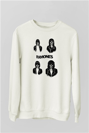 Ramones Beyaz Unisex Sweatshirt