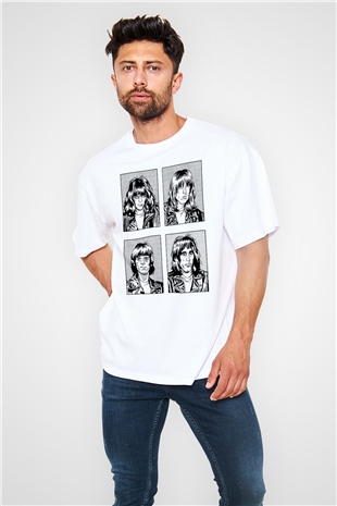 Ramones Beyaz Oversize Tişört Oversize T-shirt - TişörtFabrikası
