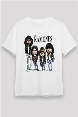 Ramones Beyaz Unisex Tişört T-Shirt - TişörtFabrikası