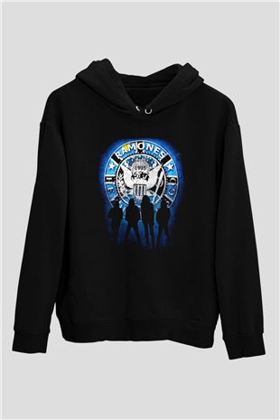 Ramones Siyah Unisex Hoodie