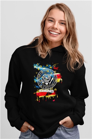 Ramones Siyah Unisex Hoodie
