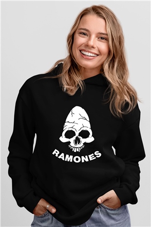 Ramones Siyah Unisex Kapüşonlu Sweatshirt