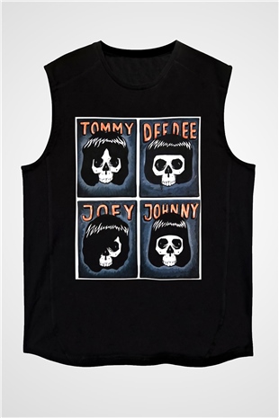 Ramones Siyah Unisex Kolsuz Tişört