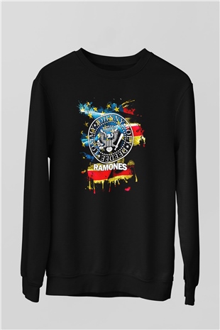 Ramones Siyah Unisex Sweatshirt