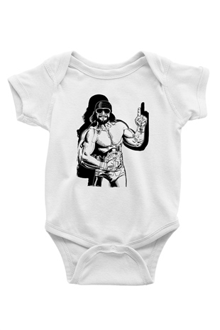 Randy Savage Beyaz Bebek Body - Zıbın