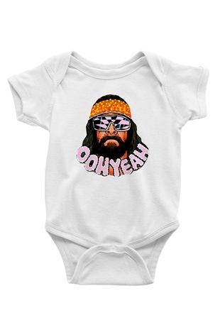 Randy Savage Beyaz Bebek Body - Zıbın