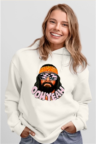 Randy Savage Beyaz Unisex Hoodie