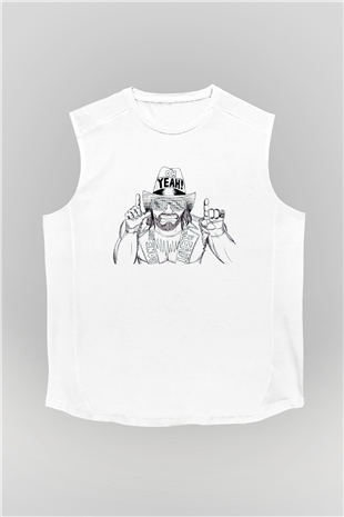 Randy Savage Beyaz Unisex  Kolsuz Tişört