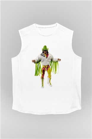 Randy Savage Beyaz Unisex  Kolsuz Tişört
