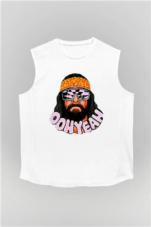 Randy Savage Beyaz Unisex  Kolsuz Tişört