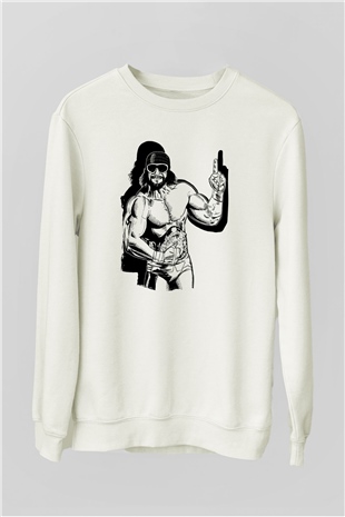 Randy Savage Beyaz Unisex  Sweatshirt