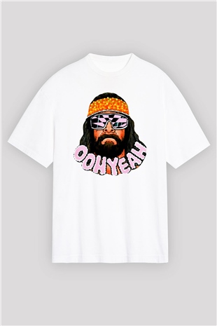 Randy Savage Beyaz Oversize Tişört