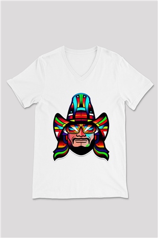 Randy Savage Beyaz Unisex  V Yaka Tişört