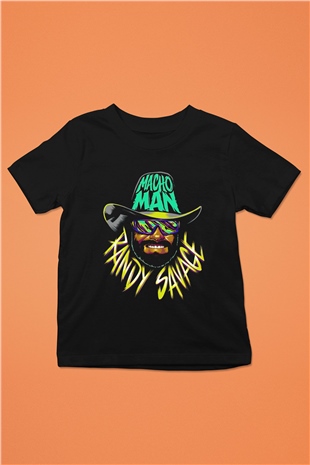 Randy Savage Siyah Unisex  Çocuk Tişört