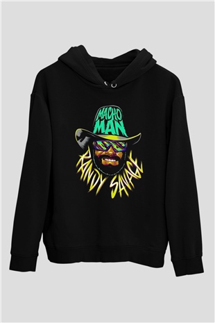 Randy Savage Siyah Unisex Hoodie