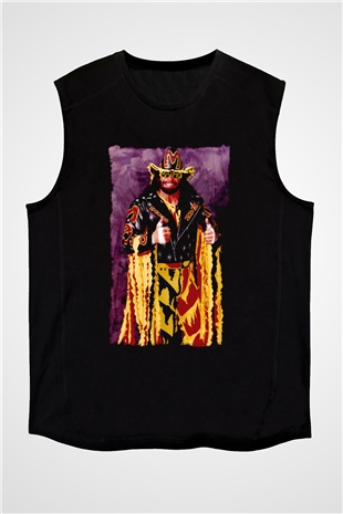 Randy Savage Siyah Unisex  Kolsuz Tişört