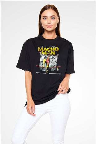 Randy Savage Siyah Unisex Oversize Tişört