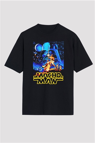 Randy Savage Siyah Unisex Oversize Tişört