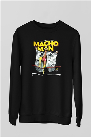 Randy Savage Siyah Unisex Sweatshirt