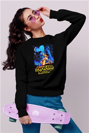 Randy Savage Siyah Unisex Sweatshirt