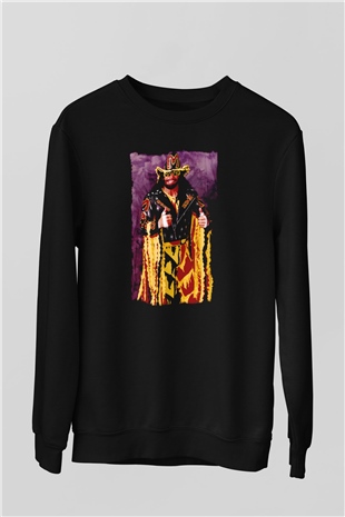 Randy Savage Siyah Unisex  Sweatshirt