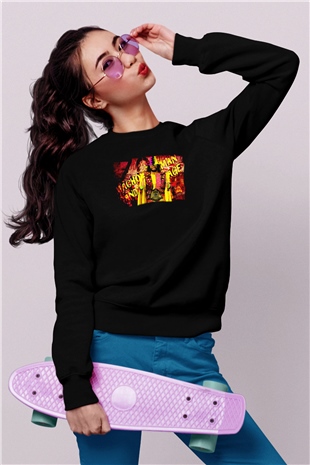 Randy Savage Siyah Unisex  Sweatshirt