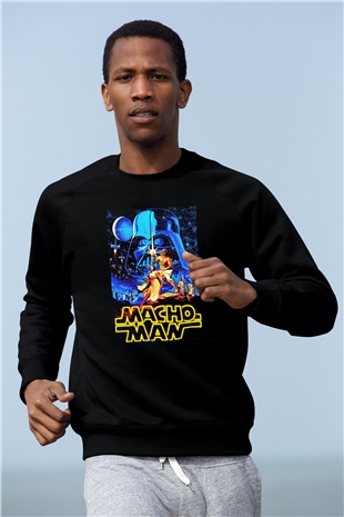 Randy Savage Siyah Unisex Sweatshirt