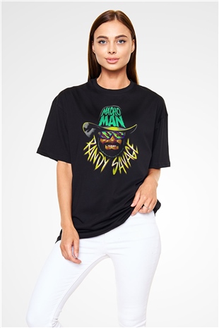 Randy Savage Siyah Oversize Tişört