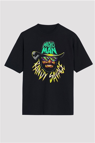 Randy Savage Siyah Oversize Tişört