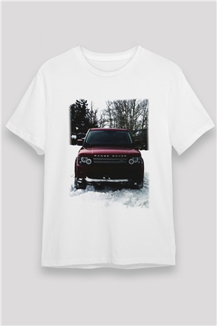 Range Rover Beyaz Unisex Tişört T-Shirt
