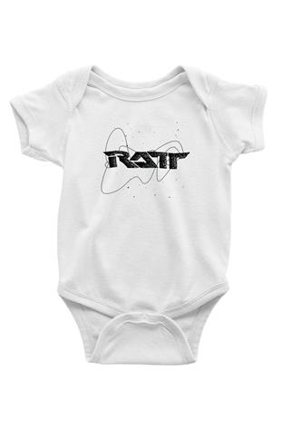 Ratt Baskılı Beyaz Unisex Bebek Body - Zıbın