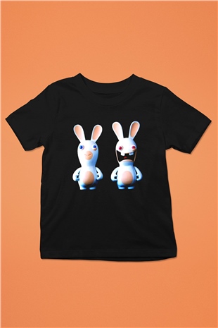 Rayman Baskılı Siyah Unisex Çocuk Tişört