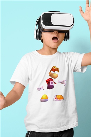 Rayman Beyaz Unisex Çocuk Tişört